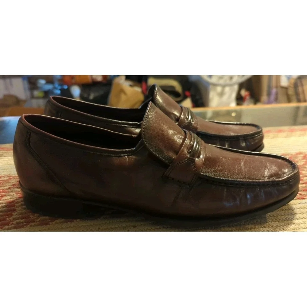 Vintage Florsheim Loafers 10 D‎ Casual Dress Shoes Brown Soft Leather